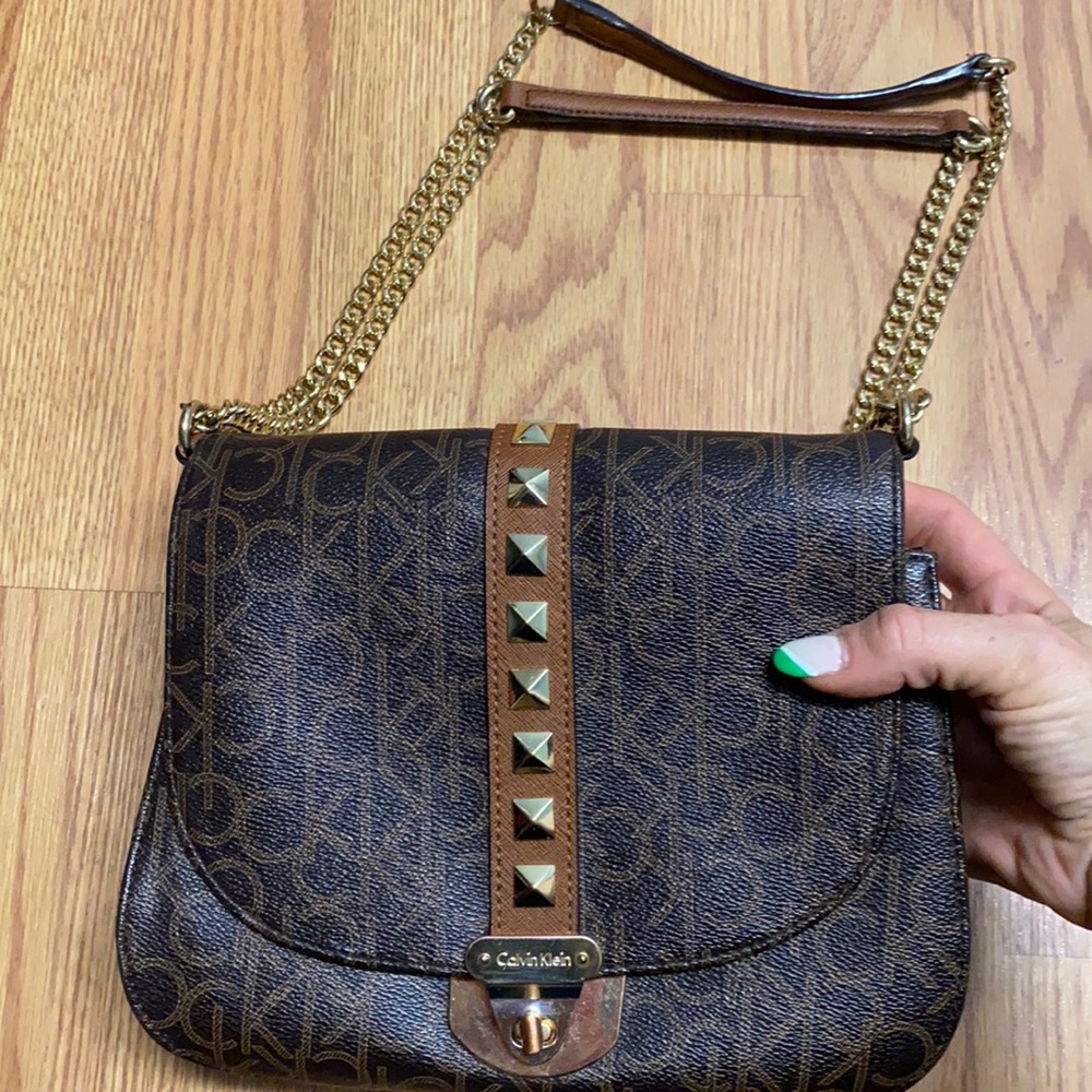 Calvin Klein studded shoulder bag